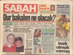 Sabah Gazetesi 13 Ekim 1988 - Zeki Alasya ve Metin Akpınar'dan Sosyal Taşlamalar - Rıfat Özbek Avrupalılara Göbek Açtırdı GZ3435 - Gökçekoleksiyon