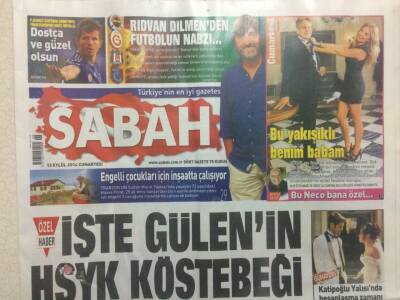Sabah Gazetesi 13 Eylül 2014 - İşte Gülenin HSYK Köstebeği GZ29747 - 1