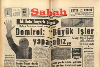 Sabah Gazetesi 13 Haziran 1966 - Demirel Büyük İşler Yapacağız GZ64119 - 1