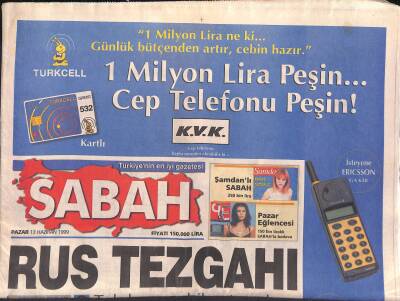 Sabah Gazetesi 13 Haziran 1999 - Yeltsinin Sürprizi Clintonu Şaşırttı GZ119445 - 1