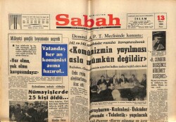 Sabah Gazetesi 13 Mart 1966 - Komünizmin Yayılması Asla Mümkün Değildir GZ64175 - 2