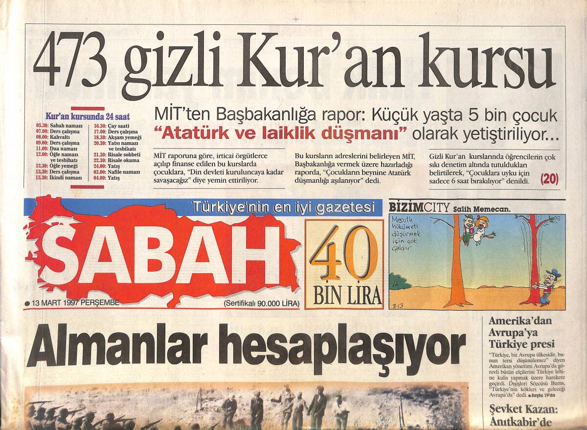 Sabah Gazetesi 13 Mart 1997 - İkinci Dünya Savaşı'nda Sadece Naziler'in Değil Sıradan Almanlar'ın da Katliam Yaptığı Ortaya Çıktı GZ155511 - 1