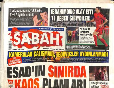 Sabah Gazetesi 13 Mart 2015 - İbrahimovic Alay Etti 11 Bebek Gibiydiler ! GZ70552 - 1
