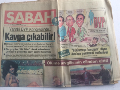 Sabah Gazetesi 13 Mayıs 1985 - Yarinki DYP Kongresinde Kavga Çıkabilir - GZ15100 - 2