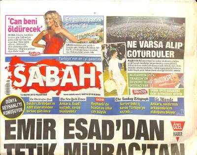 Sabah Gazetesi 13 Mayıs 2013 - Muharrem Usta Trabzonun Devrimci Ruha İhtiyacı Var - Petek Dinçöz Can Beni Öldürecek GZ98410 - 1