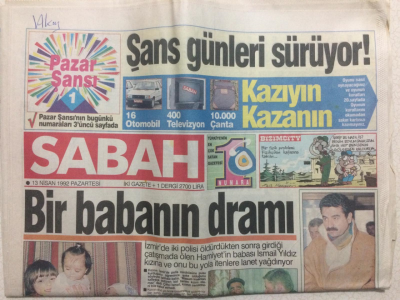 Sabah Gazetesi 13 Nisan 1992 - İbrahim Tatlıses Uslanmak Bilmiyor GZ27395 - 1