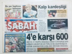 Sabah Gazetesi - 13 Nisan 2004 - AB Türkiyeye Girdi Sırada Ruslar Var GZ46427 - 2