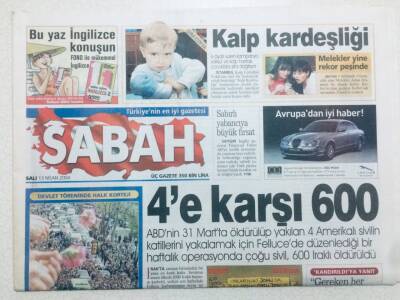 Sabah Gazetesi - 13 Nisan 2004 - AB Türkiyeye Girdi Sırada Ruslar Var GZ46427 - 1