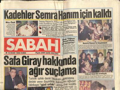 Sabah Gazetesi 13 Ocak 1989 - Safa Giray Hakkında Ağır Suçlama GZ62105 - 1