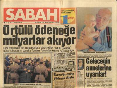 Sabah Gazetesi 13 Şubat 1990 - Anap Milletvekili İçin Ağır Suçlama GZ89083 - 1