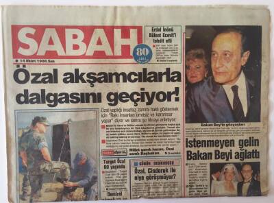 Sabah Gazetesi 14 Ekim 1986 - ANAPın Umudu İkinci Köprü GZ20919 - 1