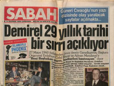 Sabah Gazetesi 14 Haziran 1989 - Sahneye Çıkan Bülent Ersoy Şampiyonluğu Tebrik Etmeyince Fenerlilerin Tepesi Attı GZ73930 - 1