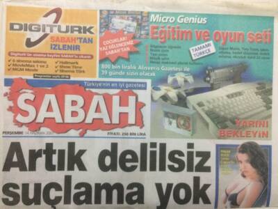 Sabah Gazetesi 14 Haziran 2001 - İboyla Deryadan Köşe Kapmaca GZ34103 - 1