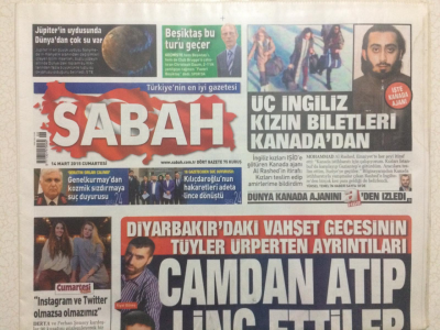 Sabah Gazetesi 14 Mart 2015 - Abdullah Gül den Net Cevap,Siyasete Dönmüyorum GZ27211 - 1