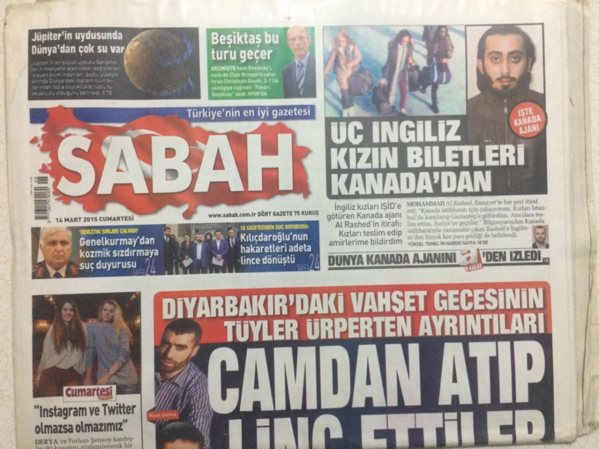 Sabah Gazetesi 14 Mart 2015 - Genelkurmaydan Kozmik Sızdırmaya Suç Duyurusu GZ27213 - 1