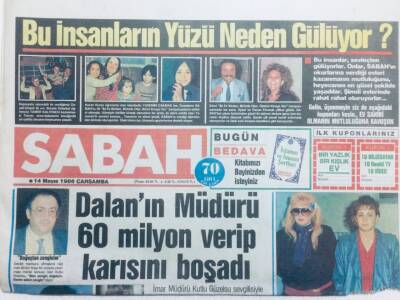 Sabah Gazetesi 14 Mayıs 1986 - Dalanın Müdürü 60 Milyon Verip Karısını Boşadı GZ42048 - 1