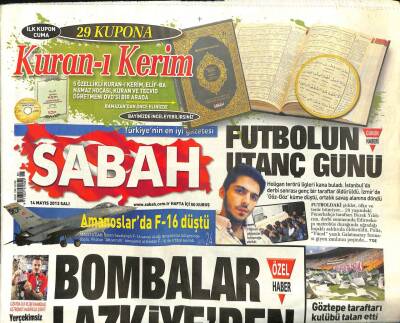 Sabah Gazetesi 14 Mayıs 2013 - Justin Bieberin Maymunu Almanyada Kalacak - Eski Çamlar Plak Oldu GZ98428 - 1