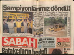 Sabah Gazetesi 14 Nisan 1988 - Şampiyonlarımız Döndü GZ62071 - 1
