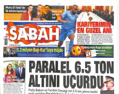 Sabah Gazetesi 14 Nisan 2015 - Prof. Görmez Tarihi Bırakın Bugüne Bakın GZ113074 - 1