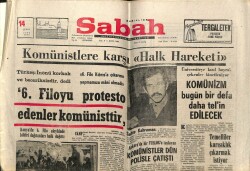 Sabah Gazetesi 14 Şubat 1969 - Komünistlere Karşı Halk Hareketi GZ64095 - 2