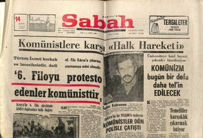 Sabah Gazetesi 14 Şubat 1969 - Komünistlere Karşı Halk Hareketi GZ64095 - 2