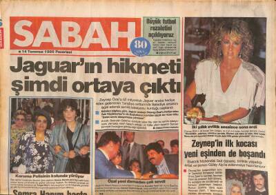 Sabah Gazetesi 14 Temmuz 1986 - Seda Sayanı Korkudan Tir Tir Titreten Gece ! - Domino , Para Dağıtıyor GZ127810 - 1