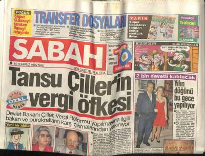 Sabah Gazetesi 14 Temmuz 1992 - Doğum Günü Hediyesi GZ56638 - 1