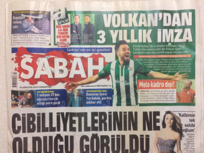 Sabah Gazetesi 15 Ağustos 2015 - Cibilliyetlerinin Ne Olduğu Görüldü GZ27910 - 1