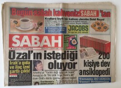 Sabah Gazetesi 15 Eylül 1990 - Erdal İnönü Menderesin Cenaze Törenine Katılamayız Törene Siyaset Karıştığını İnanıyoruz GZ11631 - 1
