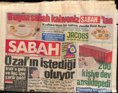 Sabah Gazetesi 15 Eylül 1990 - Türkler Körfez Krizinin Bedelini Ağır Ödüyor GZ81439 - 1