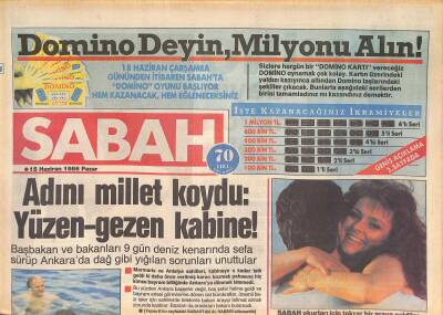 Sabah Gazetesi 15 Haziran 1986 - Başbakan Özala Suikast Korkusu - Çalıkuşu Sabahın Sürprizini Açıklıyor GZ127078 - 1