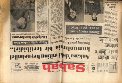 Sabah Gazetesi 15 Kasım 1966 - Arap Ülkeleri İsrailin Ürdüne Saldırısını Takbih Ettiler GZ64049 - 2