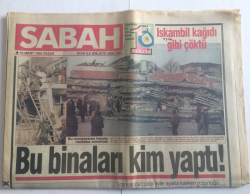 Sabah Gazetesi 15 Mart 1992 - İskambil Kağıdı Gibi Çöktü - GZ15079 - 1