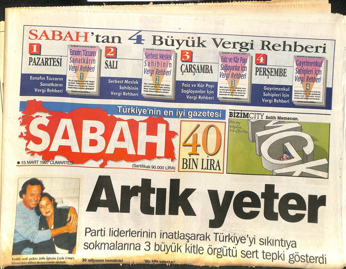 Sabah Gazetesi 15 Mart 1997 - Otosan'ın %12'si 48 Milyon Dolar - GAP Hastalığı GZ148041 - 1