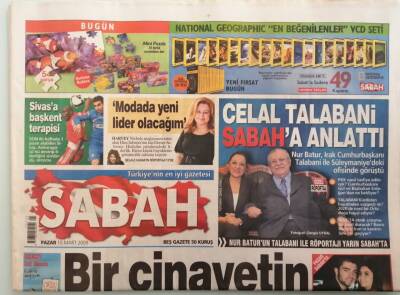 Sabah Gazetesi 15 Mart 2009 Mahsun Kırmızıgül Sezeni Gülben Sandı Kızardı - GZ44473 - 2