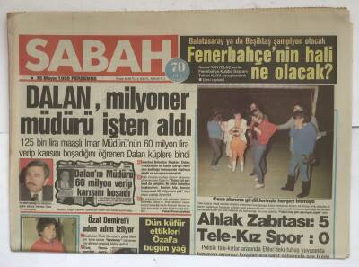 Sabah Gazetesi 15 Mayıs 1986 - DALAN , Milyoner Müdürü İşten Aldı GZ7916 - 1