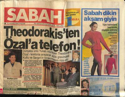 Sabah Gazetesi 15 Nisan 1990 - İbrahim Tatlısesin 20 Yıl Hapsi İsteniyor GZ61460 - 1