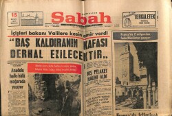 Sabah Gazetesi 15 Ocak 1969 - İçişleri Bakanı Baş Kaldıranın Kafası Derhal Ezilecektir GZ64062 - 2