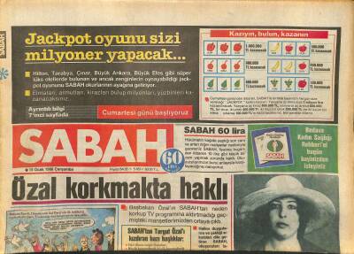 Sabah Gazetesi 15 Ocak 1986 - Kadir İnanır Mektuplarınızı Bekliyor - ANAPın Öteki Yüzü GZ127828 - 1