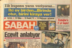 Sabah Gazetesi 15 Şubat 1986 - Oya Aydoğan '' Dudaklarımda Ruj Durmuyor '' GZ159197 - Gökçekoleksiyon