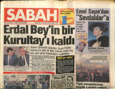 Sabah Gazetesi 15 Şubat 1990 - Tütün Anapı Egede Sildi GZ89080 - 1