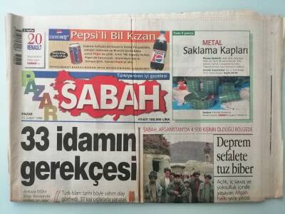 Sabah Gazetesi 15 Şubat 1998 -33 İdamın Gerekçesi -GZ14654 - 1