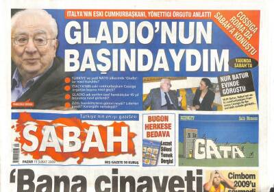 Sabah Gazetesi 15 Şubat 2009 - Türkiye İsraile Nota Verdi GZ113085 - 1
