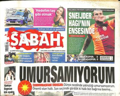 Sabah Gazetesi 15 Şubat 2015 - THYde 675 Yabancı Pilot Var - Kübadan Doktor İthal Edilecek GZ98426 - 1