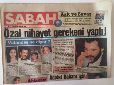 Sabah Gazetesi 15 Temmuz 1986 - Nazan Şoray İmam Nikahı İle Evlendi GZ20922 - 1