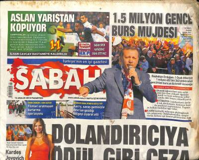 Sabah Gazetesi 16 Aralık 2013 - AİHMnin Öcalan Kararı Yolda - Tatlıcının Eşi 70 Bin Lira Nafaka İstedi GZ124695 - 1