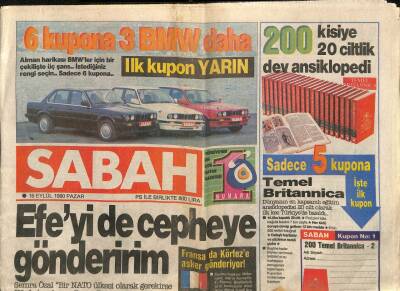 Sabah Gazetesi 16 Eylül 1990 - Fatma Girik İnce Politika Yapıyor GZ114016 - 1