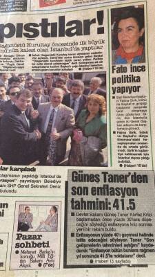 Sabah Gazetesi 16 Eylül 1990 - Fatma Girik İnce Politika Yapıyor GZ114016 - 2