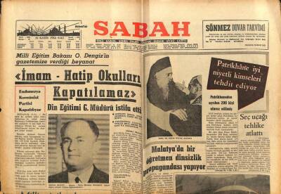 Sabah Gazetesi 16 Kasım 1965 - Malatyada Bir Öğretmen Dinsizlik Propagandası Yapıyor GZ74905 - 1