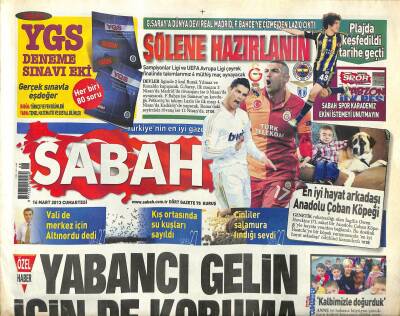 Sabah Gazetesi 16 Mart 2013 - Çinliler Salamura Fındığı Sevdi - THYnin Net Kârı 1 Milyar Lirayı Aştı GZ124737 - 1